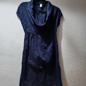 J crew size S Elegant Navy Blue Cowl Neck Dress